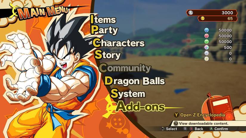 dbz kakarot dlc start