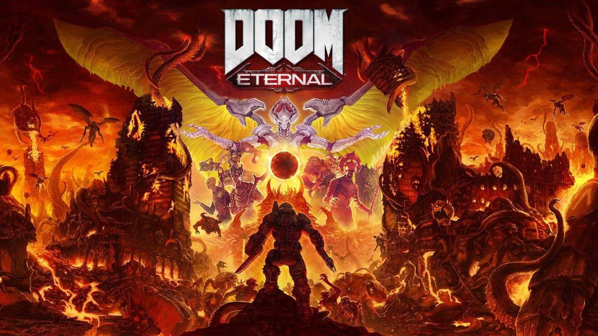 doom eternal cover art with logo