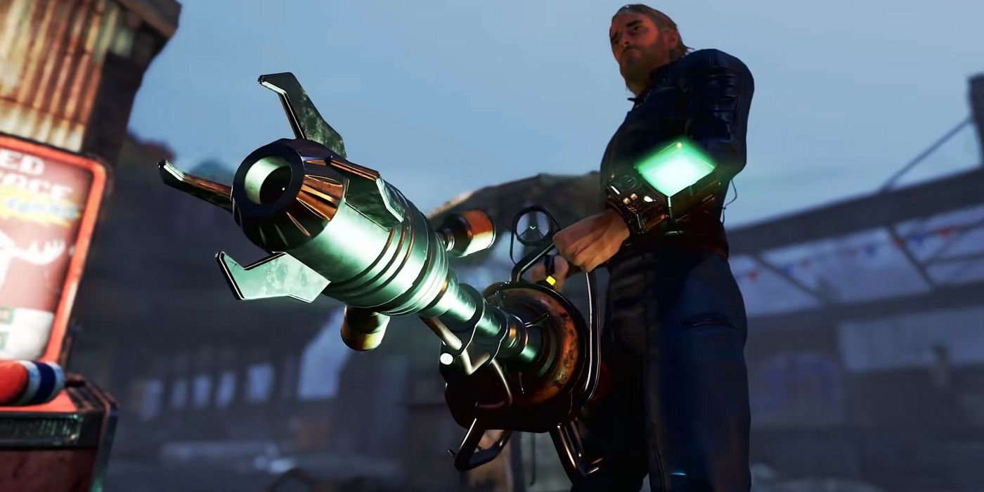 player holding big gun