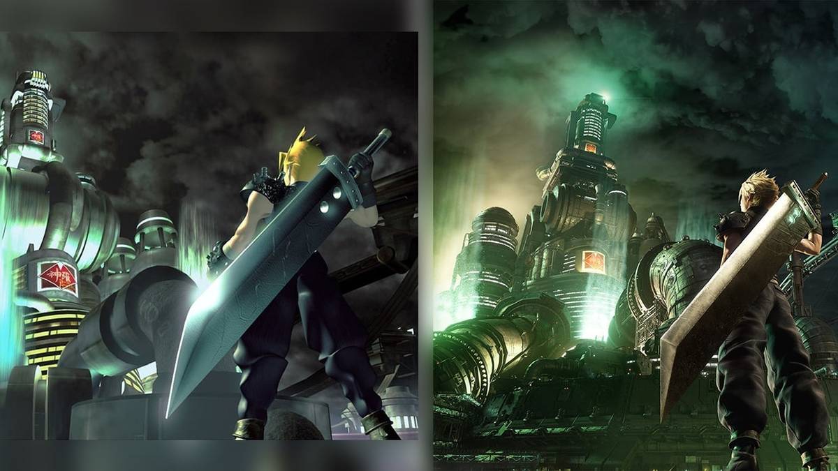Final Fantasy 7 Remake Header Image compared to original
