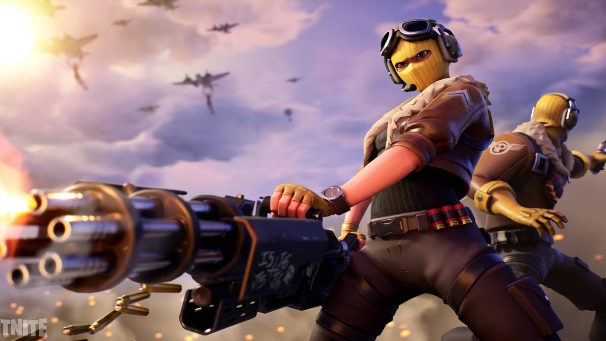 fortnite wallpaper of minigun