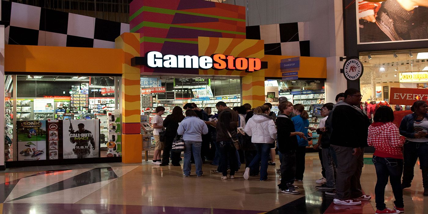 GameStop Store with line