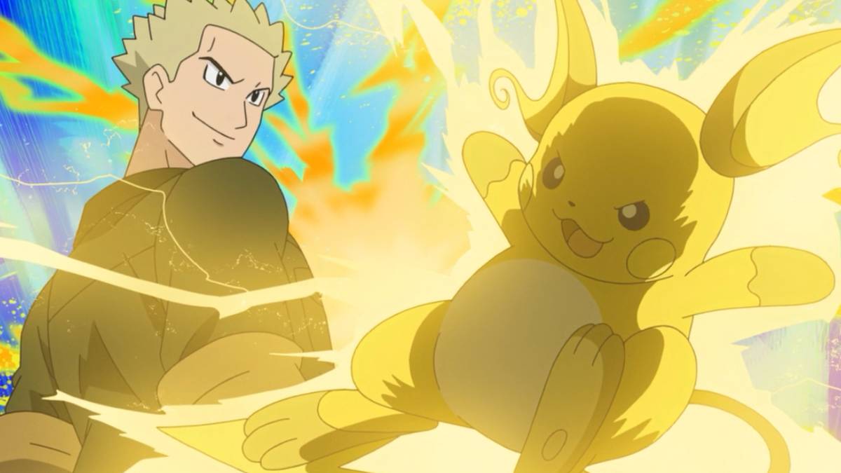 Lt. Surge and his Raichi from Pokemon