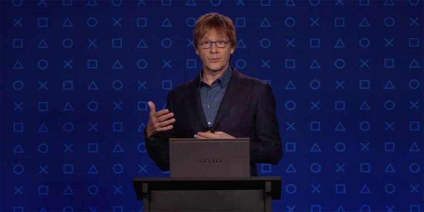 Mark Cerny at podium