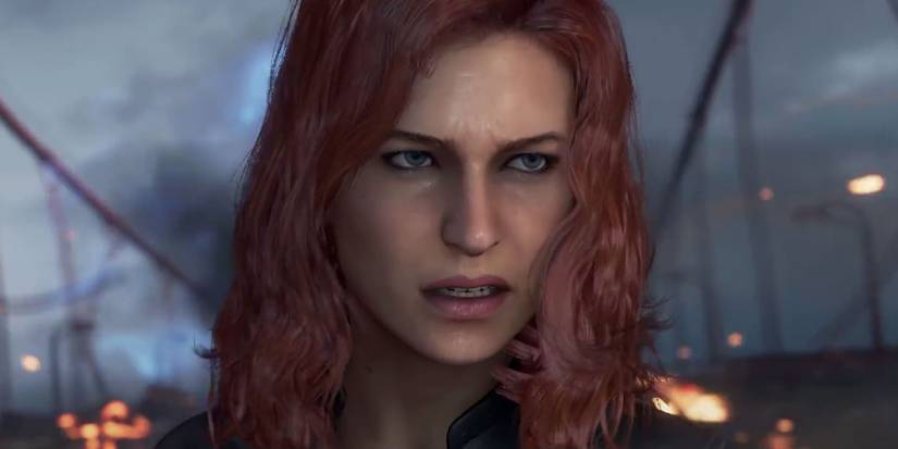 marvel's avengers, black widow, screenshot, cinematic