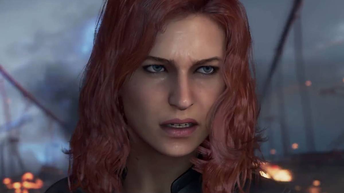 marvel's avengers, black widow, screenshot, cinematic