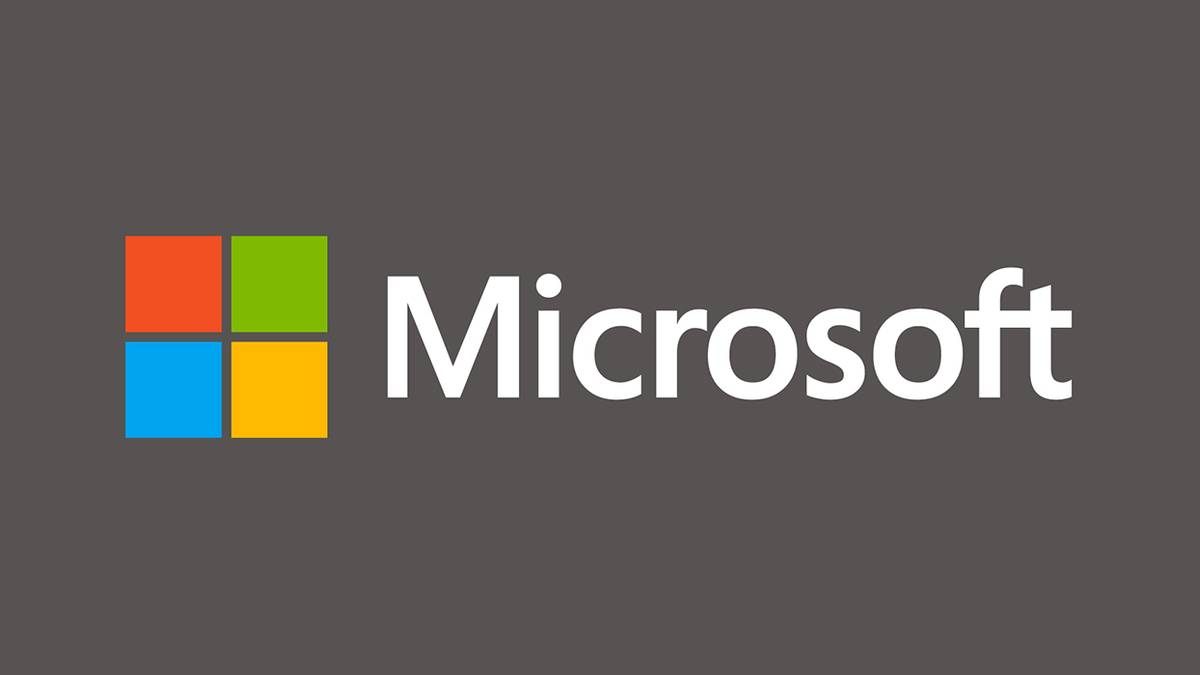 Microsoft Logo grey background