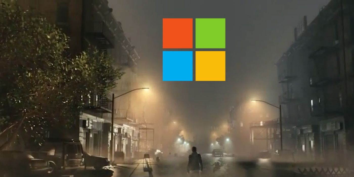 microsoft logo, silent hill, screenshot