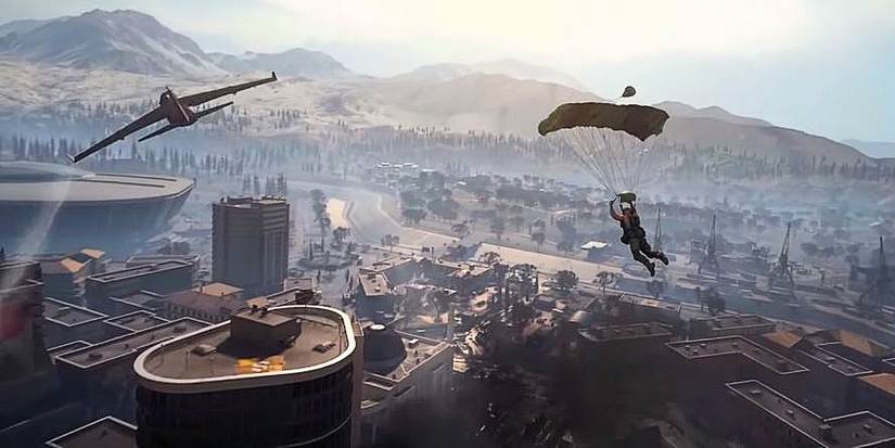 modern warfare warzone parachuting in
