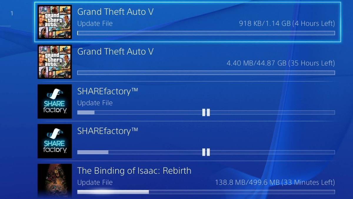 playstation 4 ps4 update screen