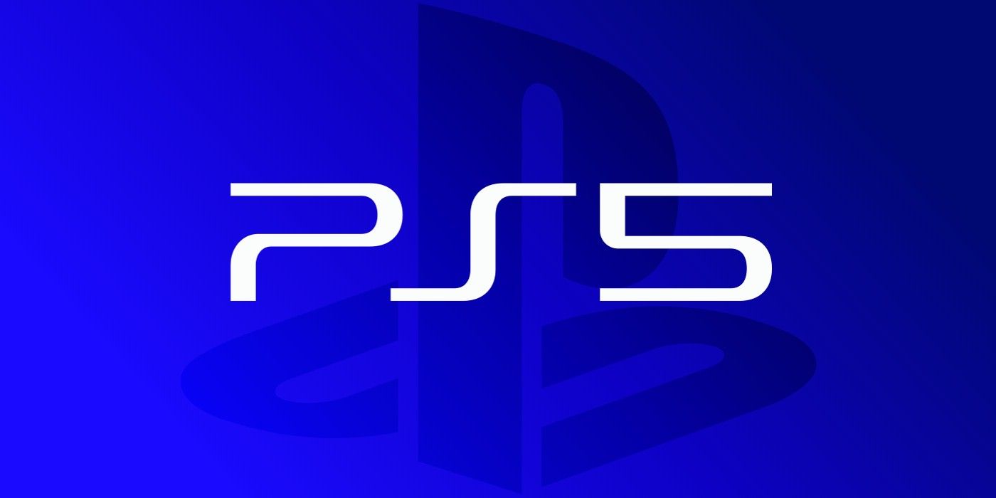 playstation 5 ps5 logo blue background giant emblem