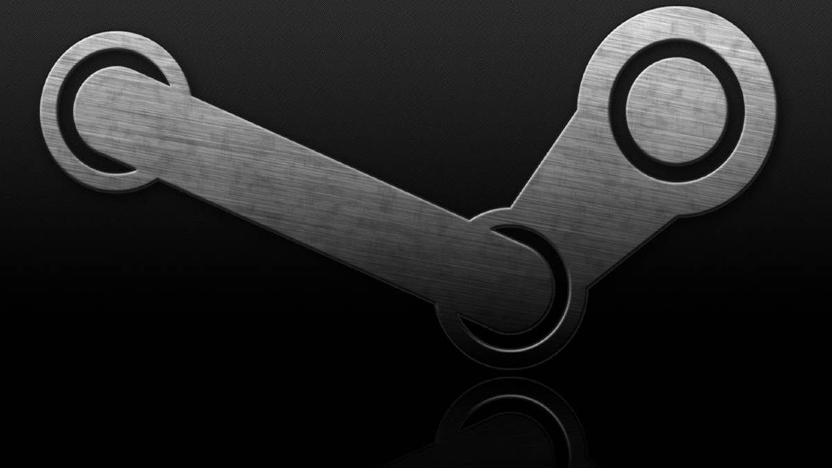 steam logo grey background fade