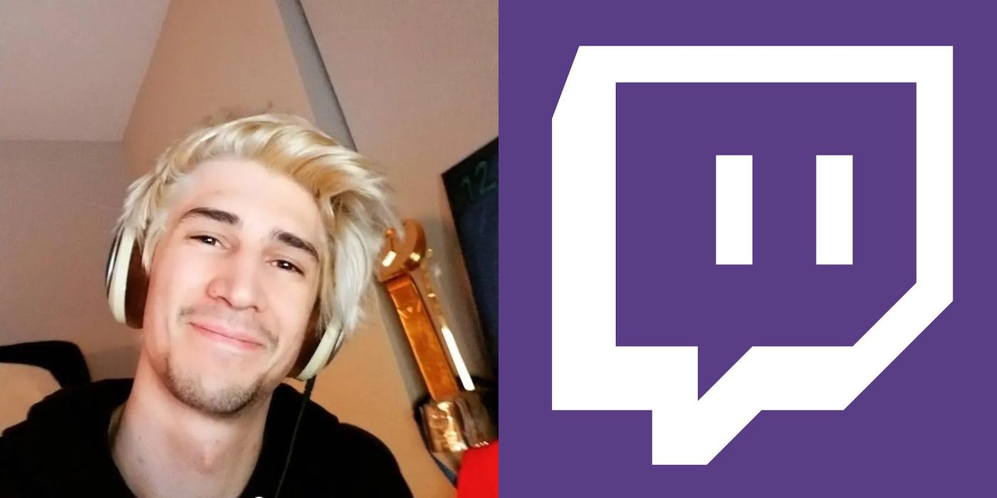 xqc and twitch logo