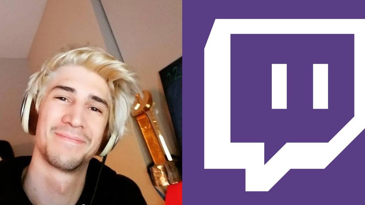 xqc and twitch logo