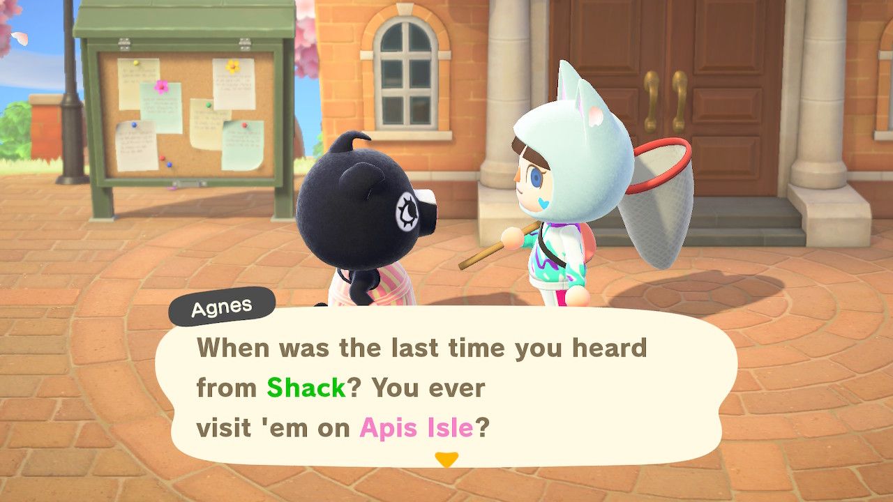 Animal Crossing New Horizons Agnes Conversation