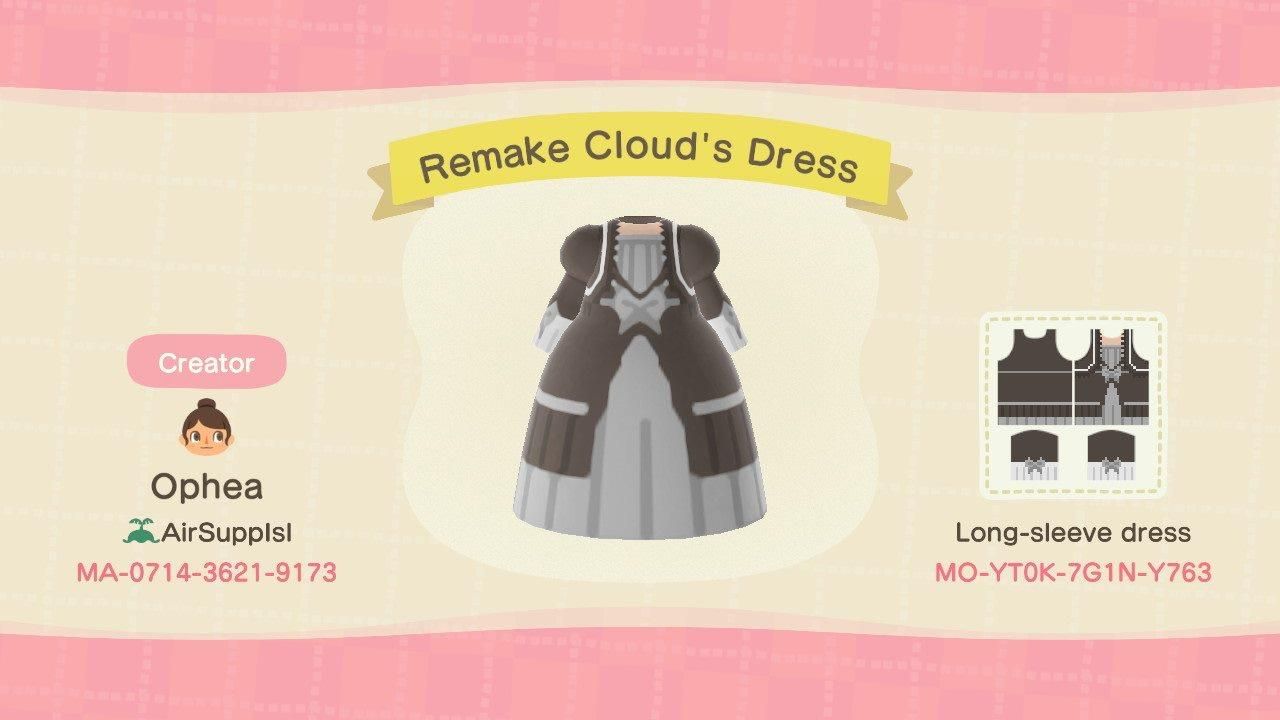 Animal Crossing New Horizons Cloud Dress Code Remake