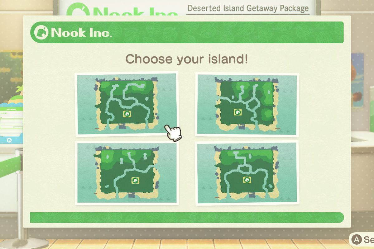 animal crossing new horizons map selection