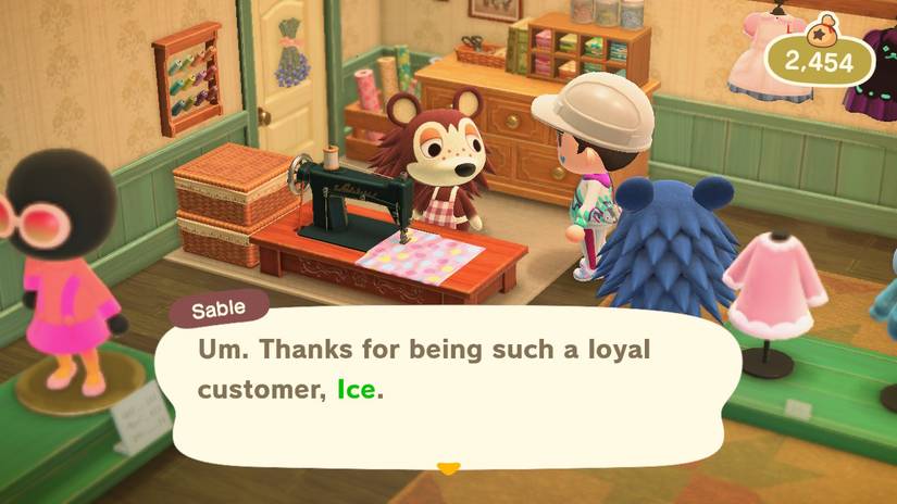 Animal Crossing New Horizons Sable Talking
