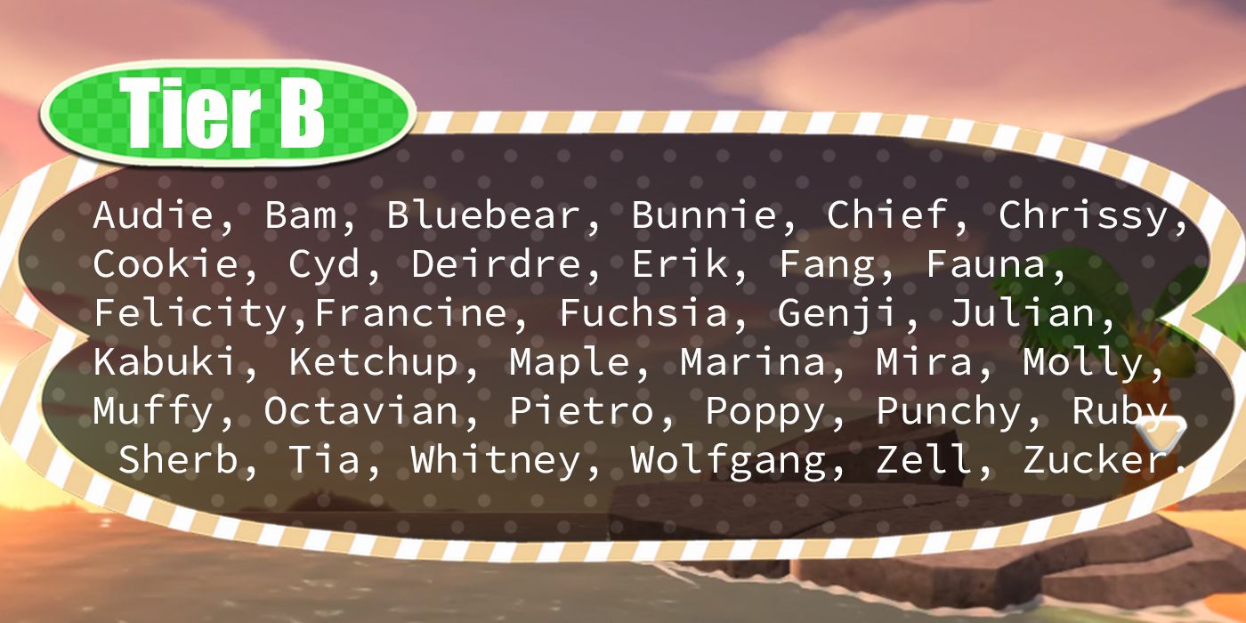 Animal Crossing Villager Tier List