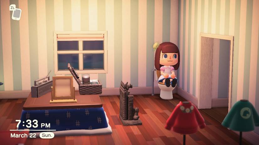 Animal Crossing New Horizons Toilet Sitting