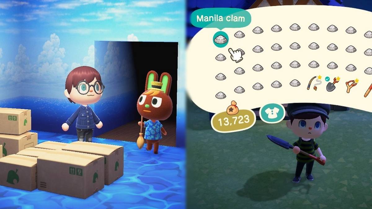 animal crossing new horizons fish bait manilla clams villager move out
