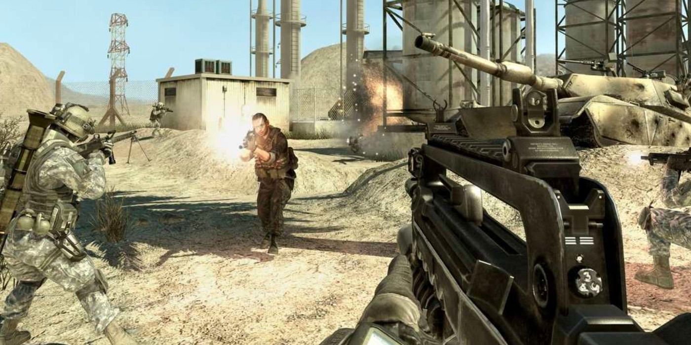 Call of Duty: Modern Warfare - two teams dueling