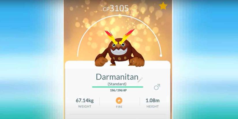 The profile of Darmanitan in Pokemon GO