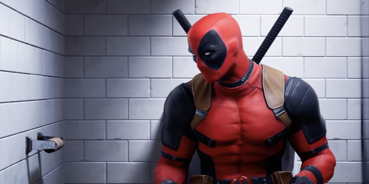 deadpool on toilet