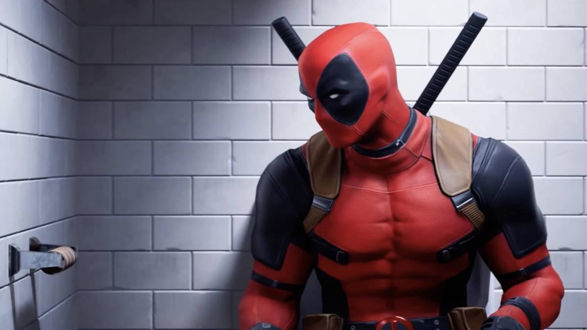 deadpool on toilet