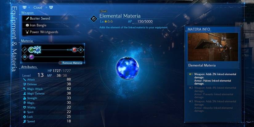 Elemental Materia Final Fantasy VII remake