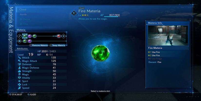 Final Fantasy 7 Magic Materia