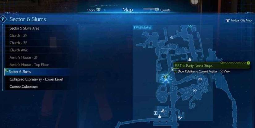 Final Fantasy VII Remake Clothing store wall market