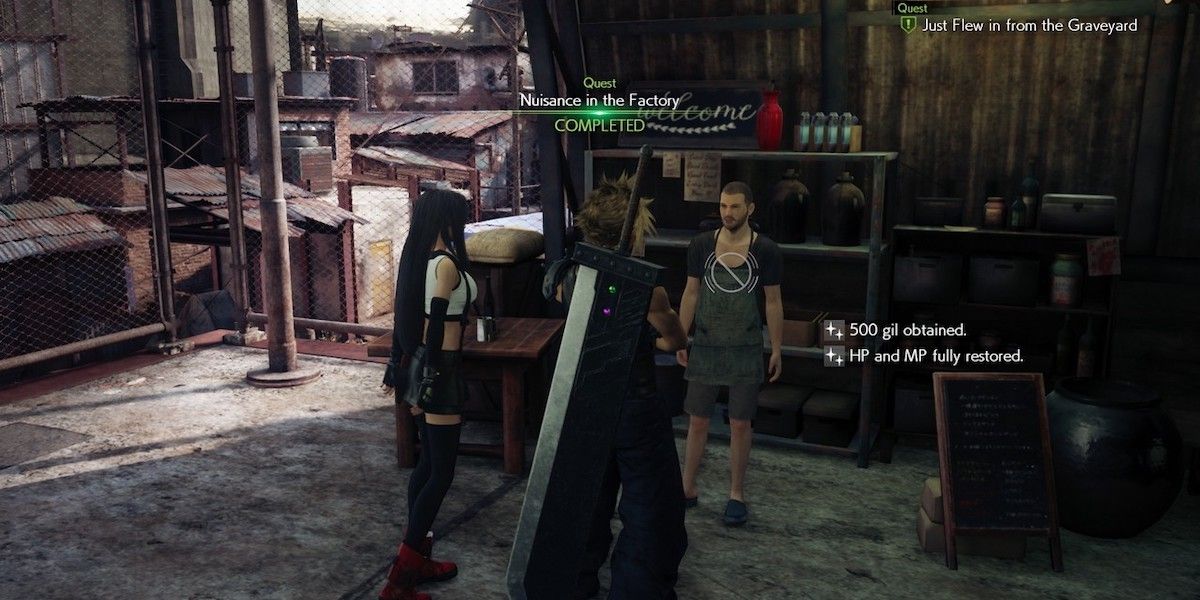 Final Fantasy VII nuisance in the factory quest