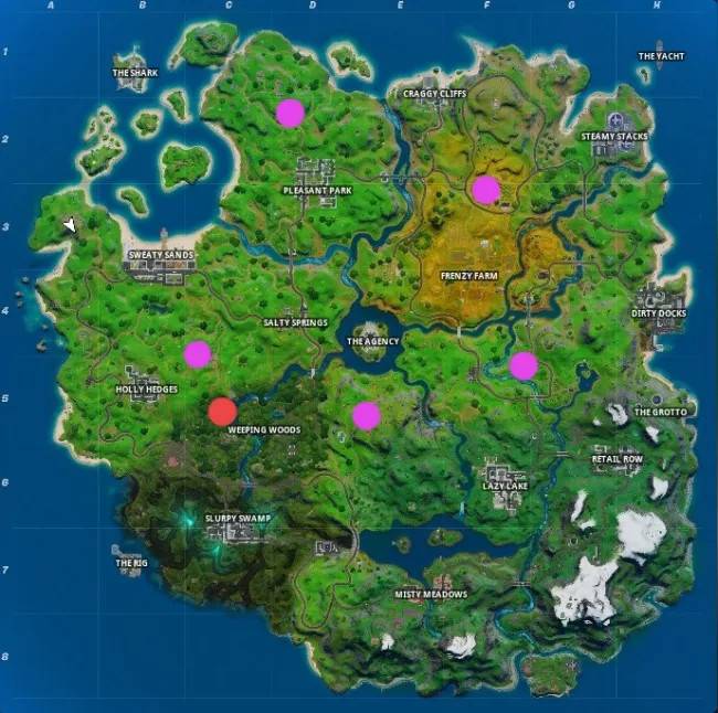 Fortnite Honey Pot Locations