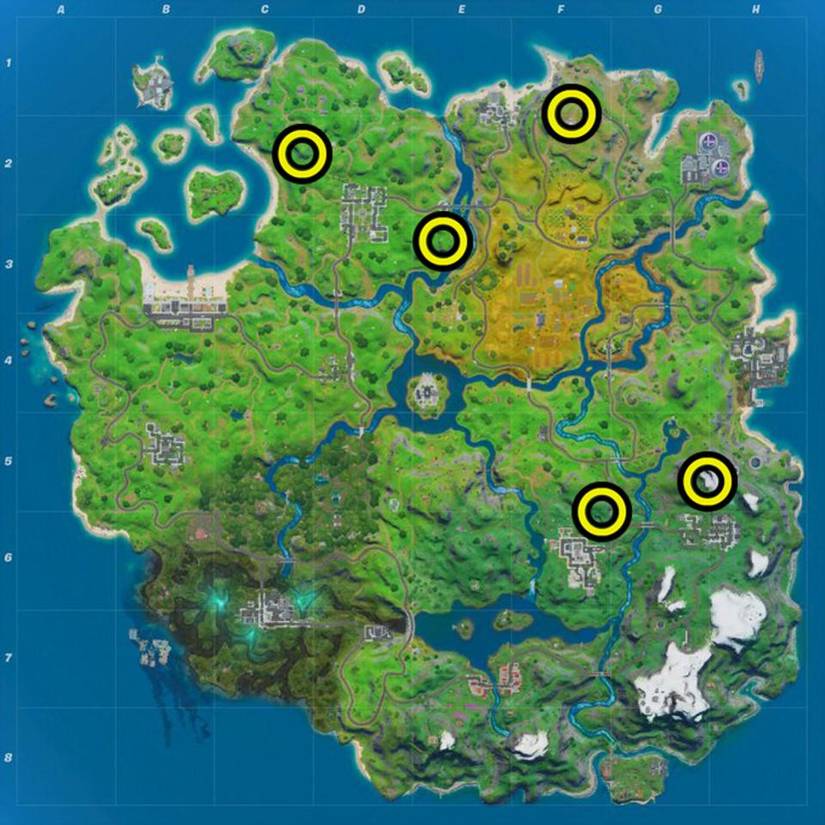 Fortnite Map for Skye's Sword Locations
