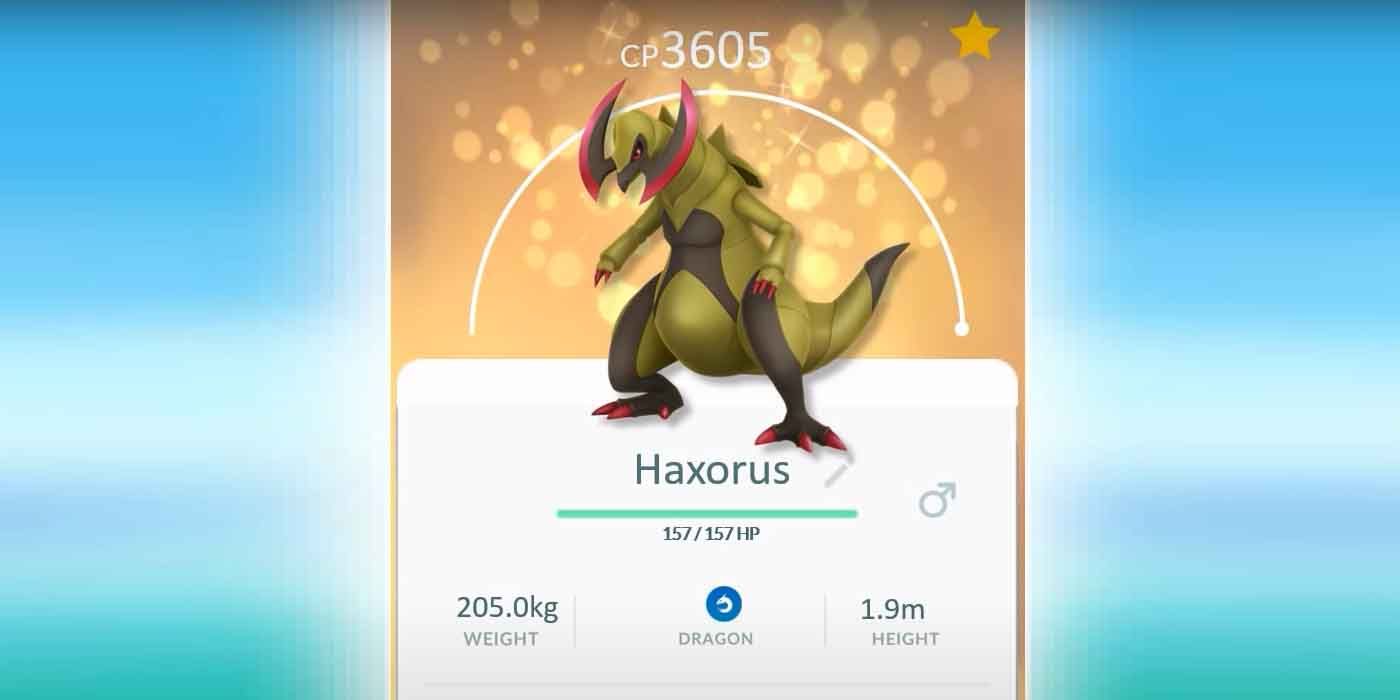 The profile of Haxorus in Pokemon GO