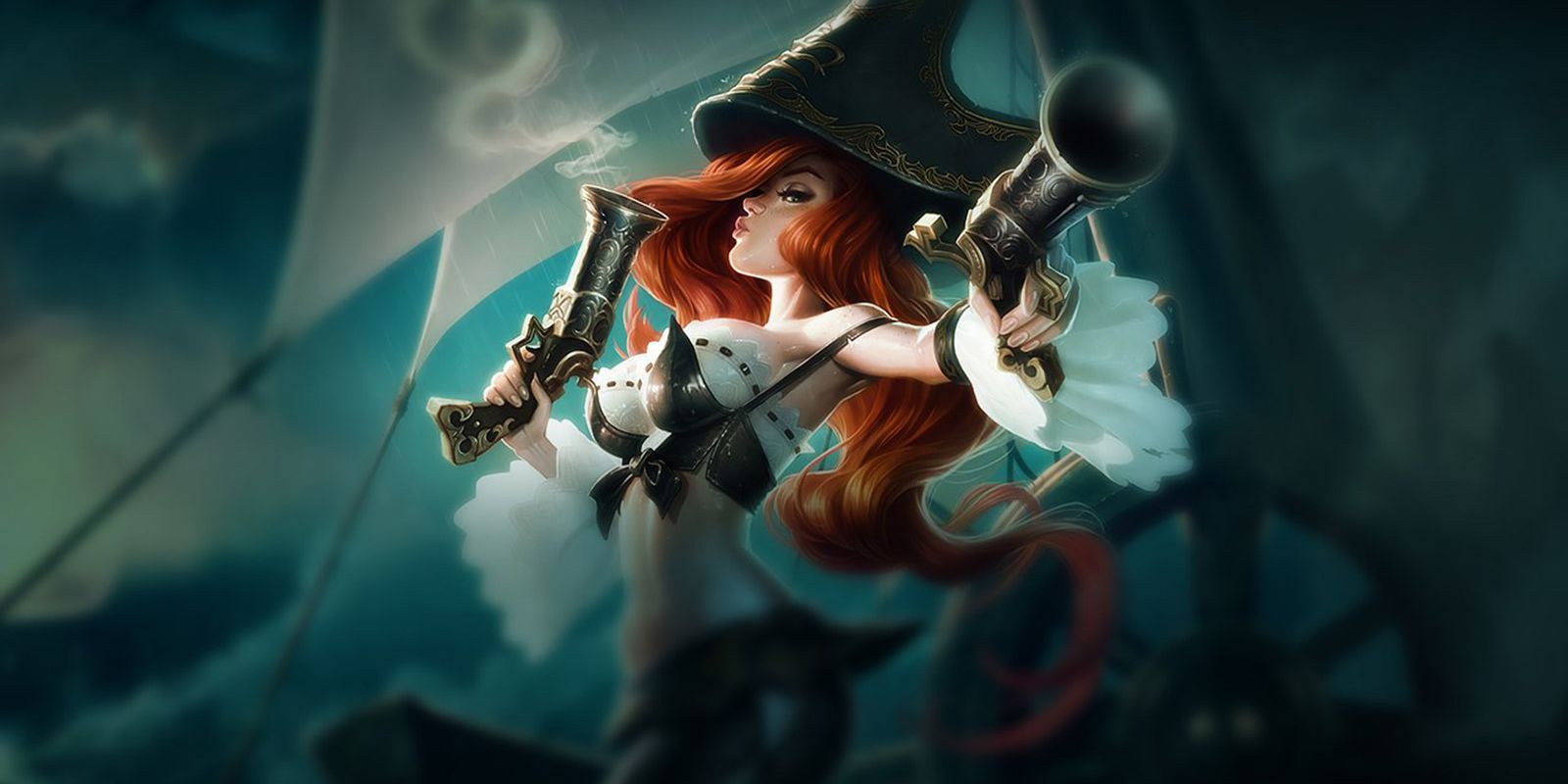 League of Legends Miss Fortune Blowing On Her Pistol After Using HerUltimate