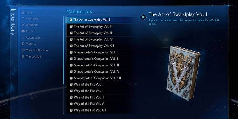 Manuscripts Final Fnatasy VII remake