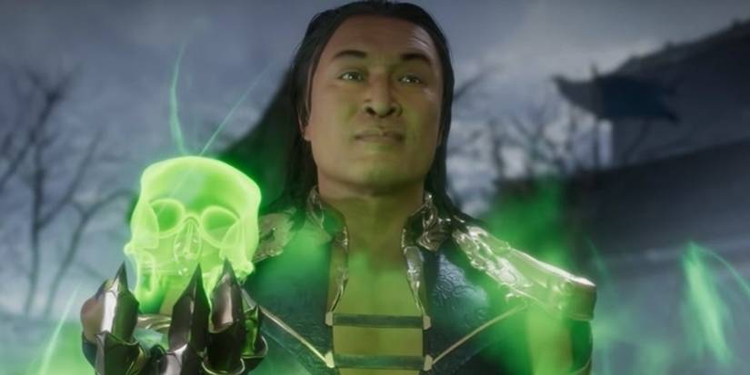 Mortal Kombat 11 Shang Tsung holding a skull