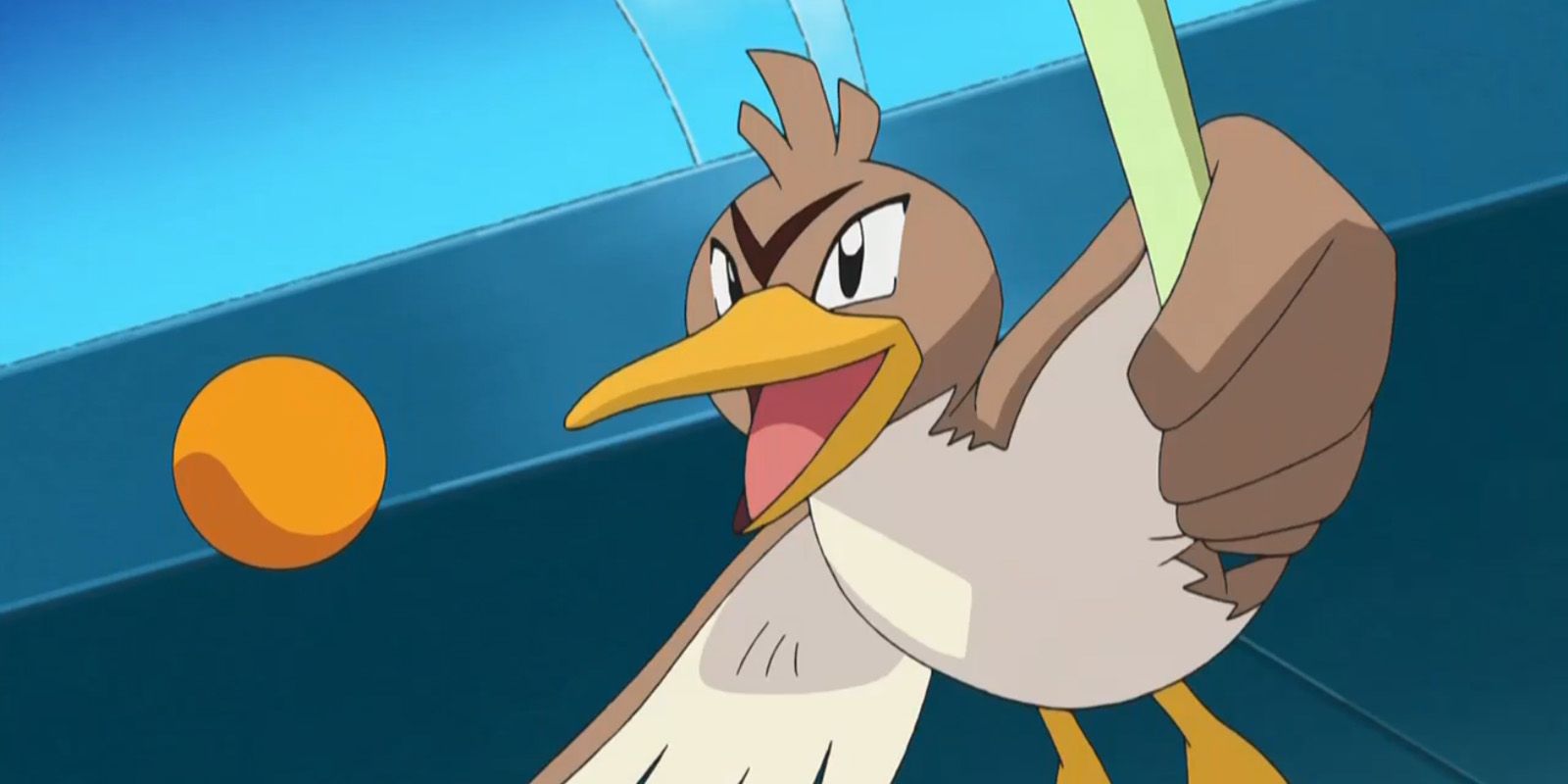 Pokemon Anime Farfetch'd Playing With Ball