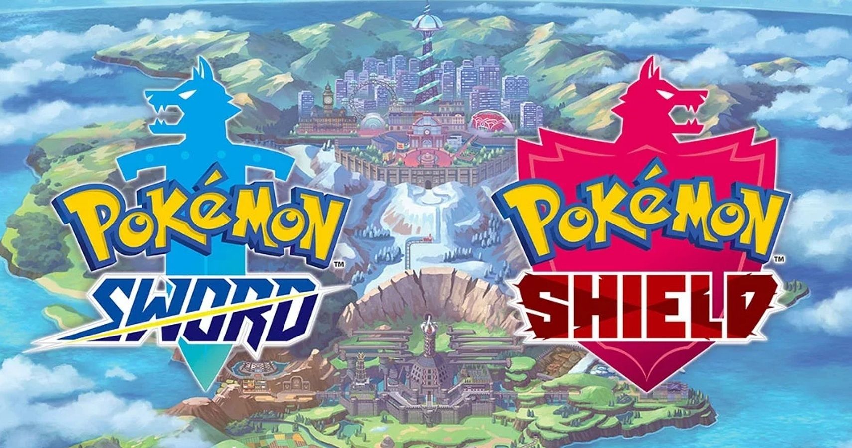 Pokemon Sword and Shield Map and Logo