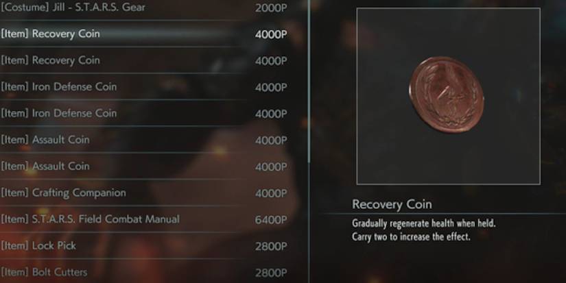 Recovery Coin Resident Evil 3 copy