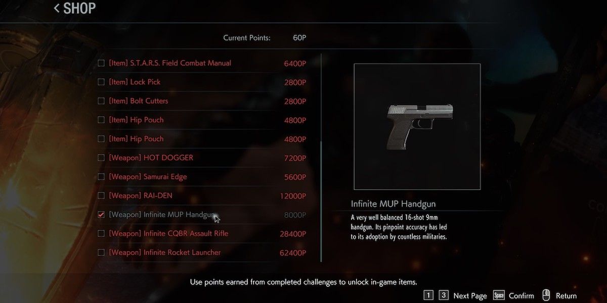 Resident Evil 3 Infinite MUP Handgun