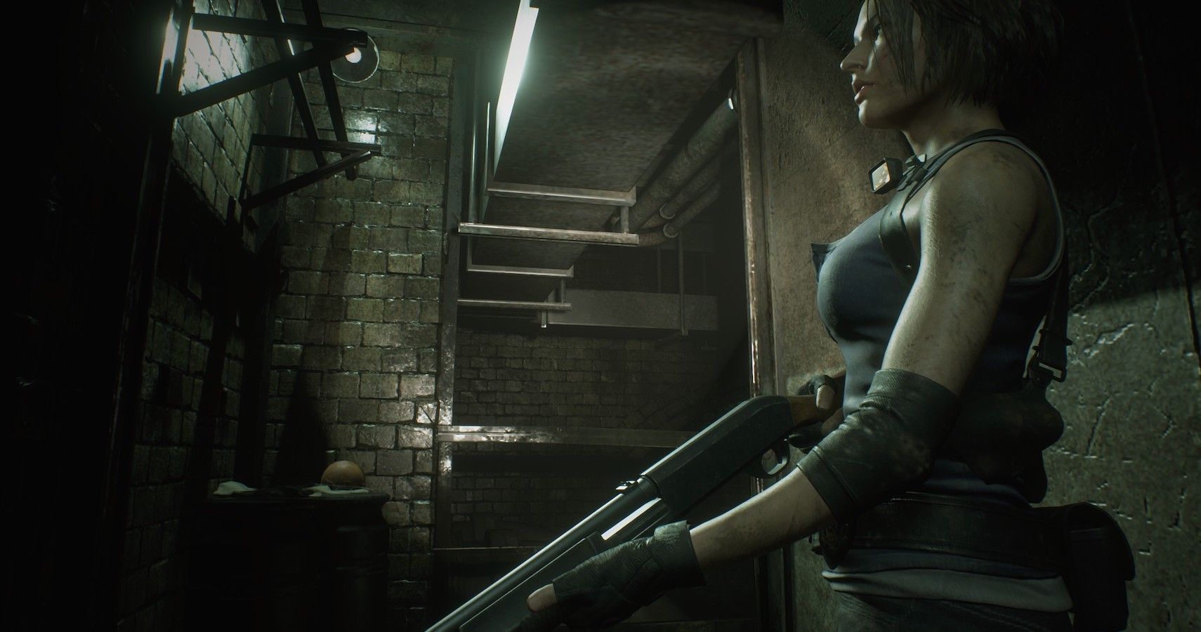 Resident Evil 3 Jill Holding A Shotgun