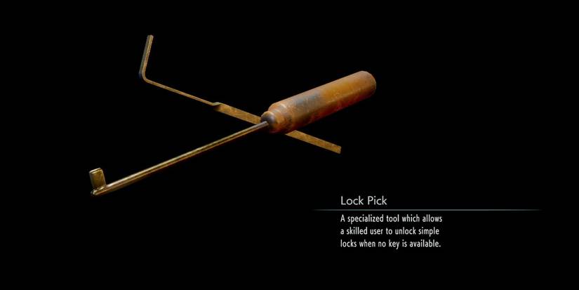 Resident Evil 3 Lockpick Info Screen