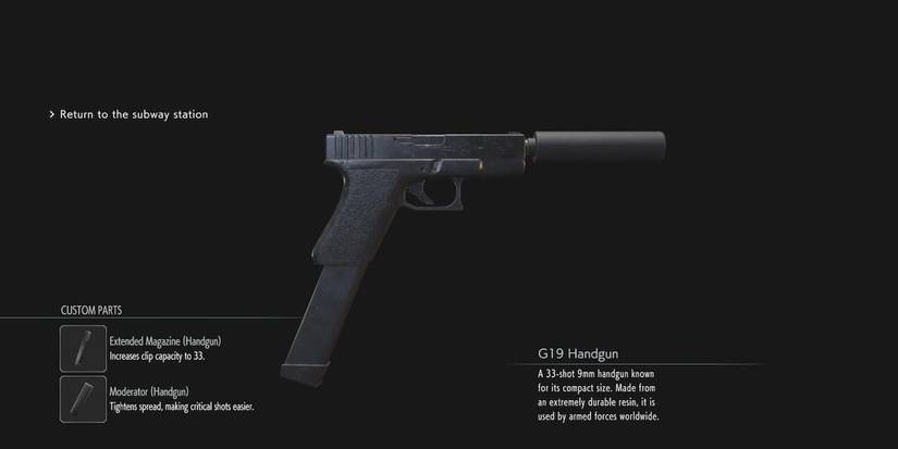 Resident Evil 3 weapon upgrading