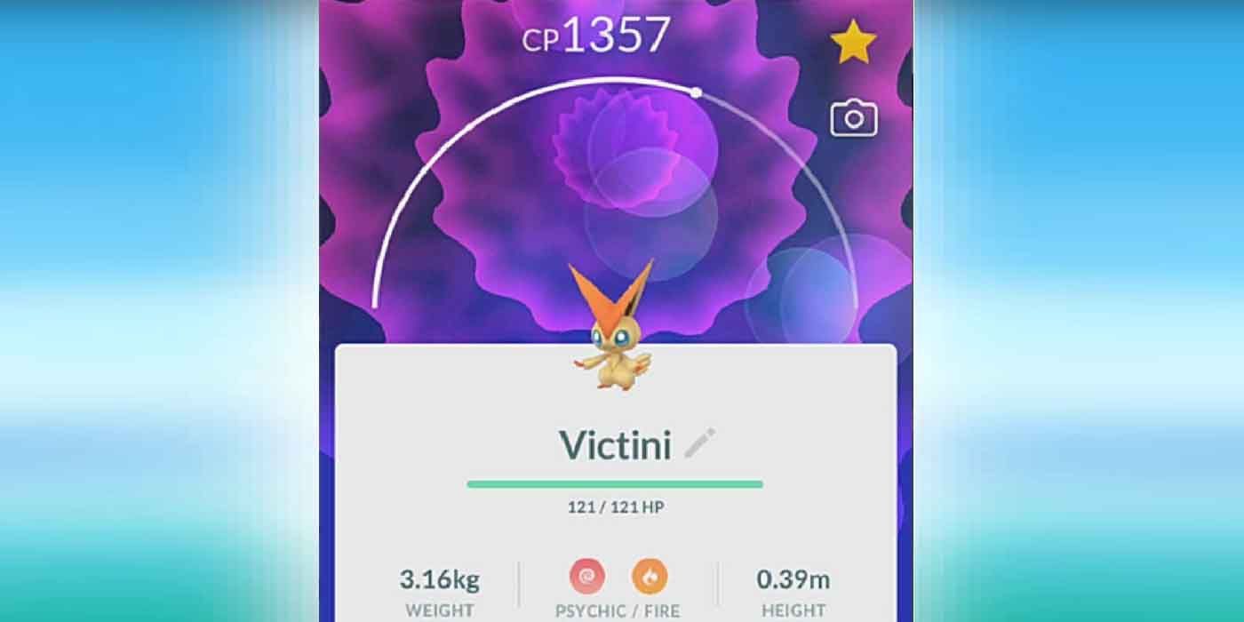 The profile of Victini in Pokemon GO