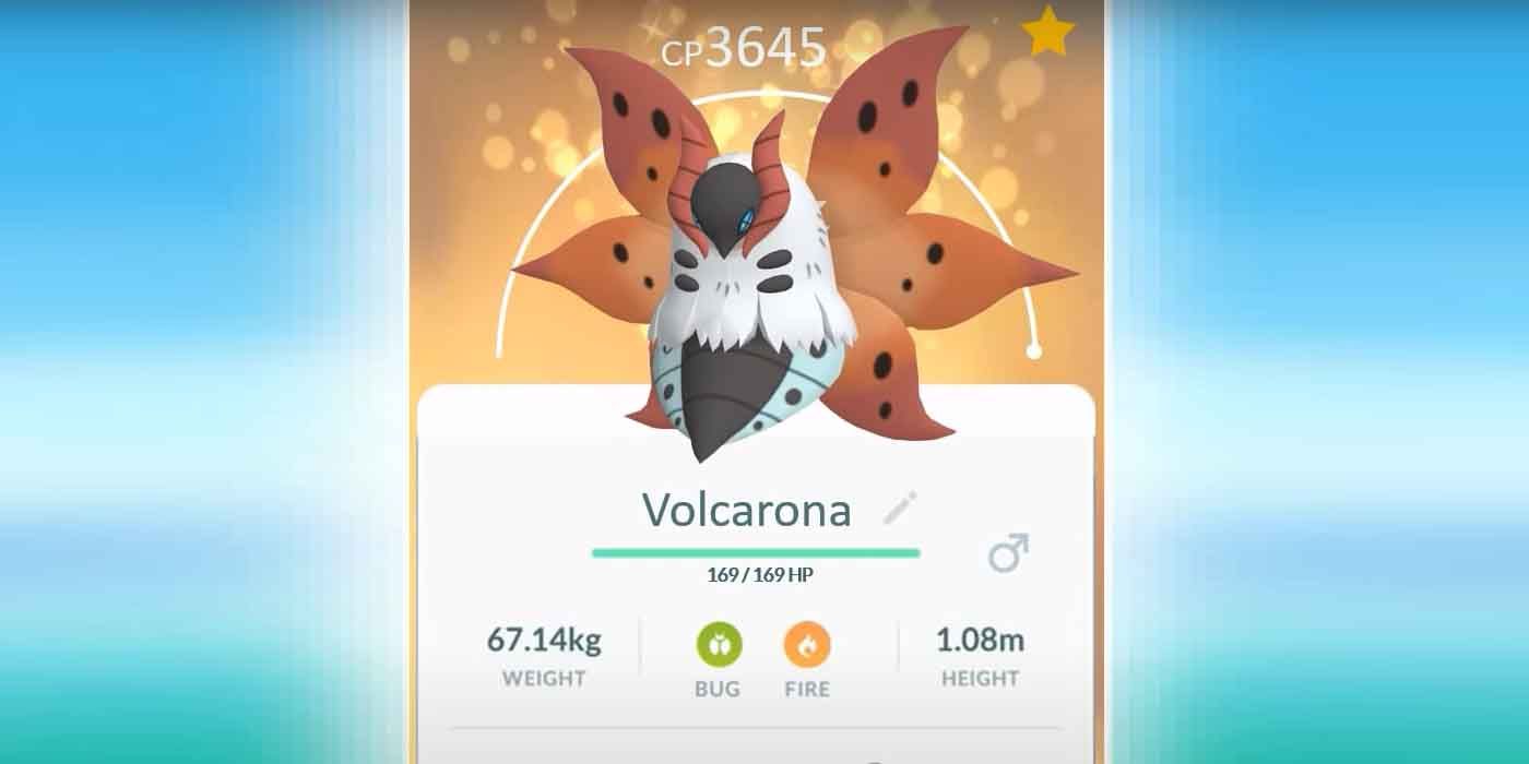 The profile of Volcarona in Pokemon GO