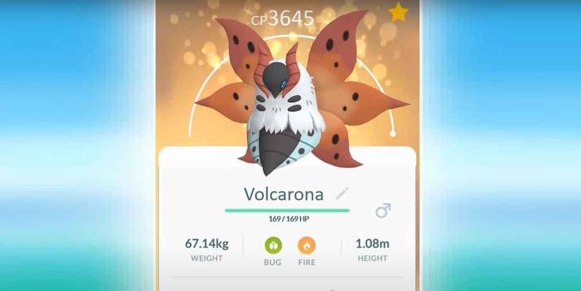 The profile of Volcarona in Pokemon GO