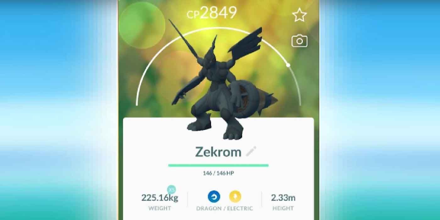 The profile of Zekrom in Pokemon GO
